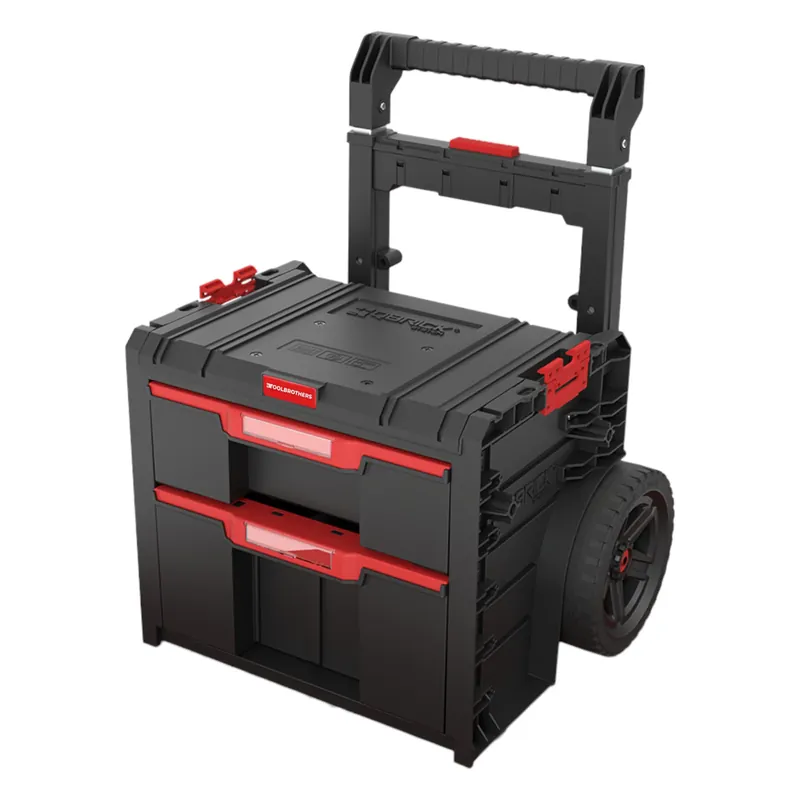 Toolbrothers RHINO L Drawer 2 Cart Plus ECO - Mobiler Schubladen Werkzeugkoffer 9,5 l 12 l mit Doppelteleskopgriff Expressversand
