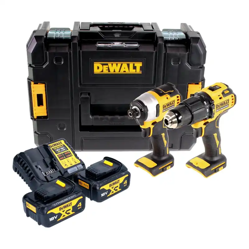 DeWalt DCK 2062 M2T Akku Kombopack 18 V DCD 709 Schlagbohrschrauber + DCF 809 Schlagschrauber + 2x Akku 4,0 Ah + Ladegerät + TSTAK Bestpreis