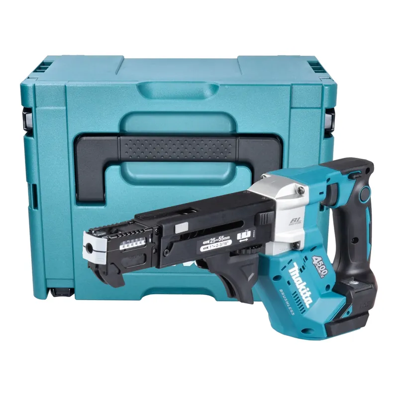 Makita DFR 552 ZJ Akku Magazinschrauber 18 V 25 - 55 mm Brushless + Makpac - ohne Akku, ohne Ladegerät Preisreduziert