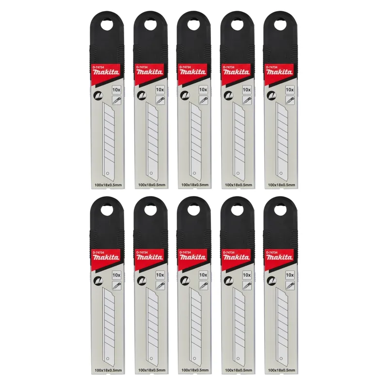 Makita 10x Abbrechklingen 100 Stk. Ersatzklingen für Abbrechklingenmesser ( 10x D-74734 ) Wochenendangebot