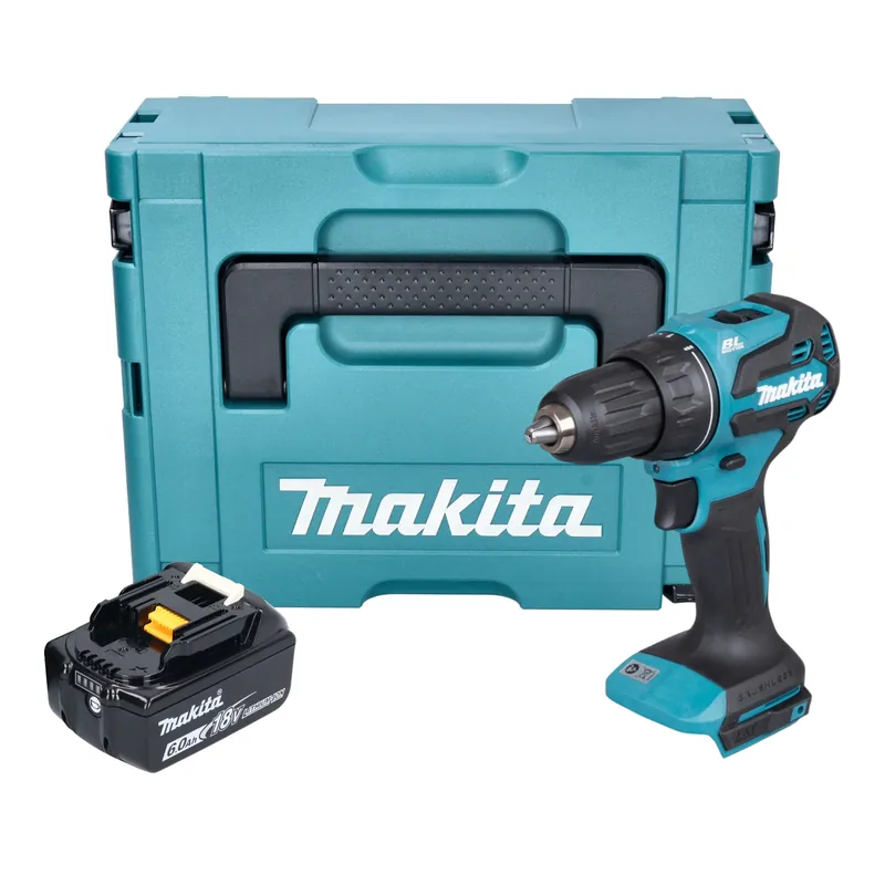 Jetzt Kaufen Makita DDF 490 G1J Akku Bohrschrauber 18 V 65 Nm 1/2" Brushless + 1x Akku 6,0 Ah + Makpac - ohne Ladegerät