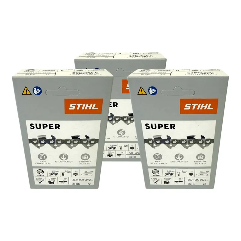 Direkt Vom Hersteller Stihl 3x 3/8" Rapid Super 3 (RS3) Sägekette 50 cm 3/8" 1,6 mm 72 TG 3 Stück ( 3x 36260000072 )