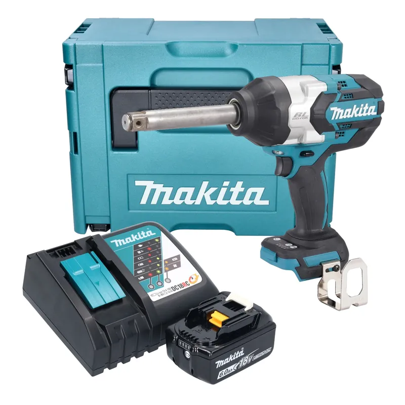 Must-Have Makita DTW 1005 RG1J Akku Schlagschrauber 18 V 1360 Nm 3/4" Brushless + 1x Akku 6,0 Ah + Ladegerät + Makpac