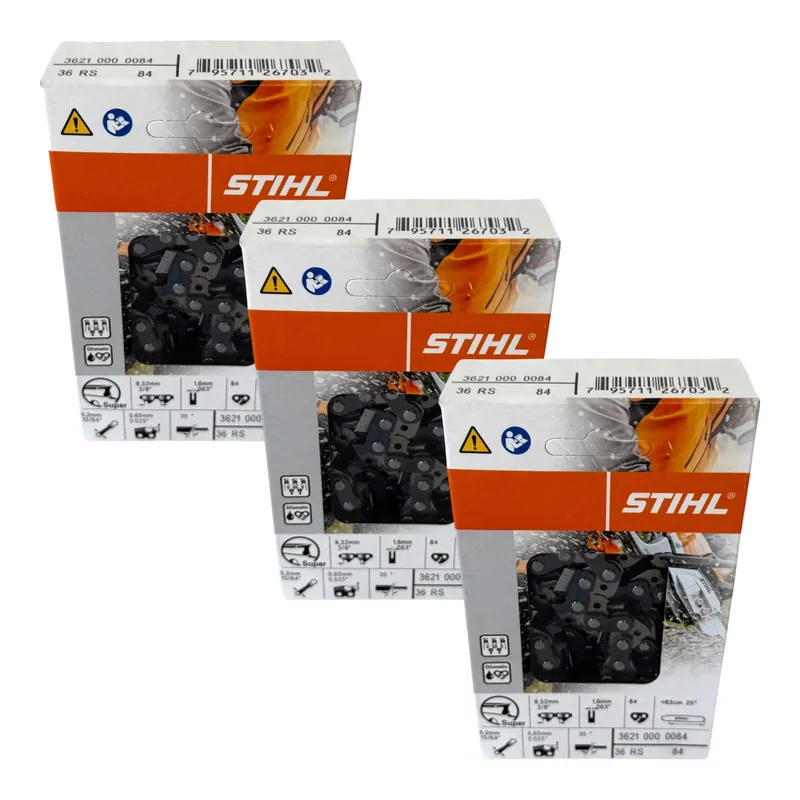 Stihl 3x 3/8" Rapid Super (RS) Sägekette 63 cm 3/8" 1,6 mm 3 Stück ( 3x 36210000084 ) Heißes Angebot