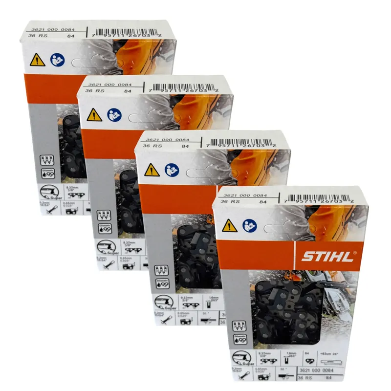 Stihl 4x 3/8" Rapid Super (RS) Sägekette 63 cm 3/8" 1,6 mm 4 Stück ( 4x 36210000084 ) Beliebt