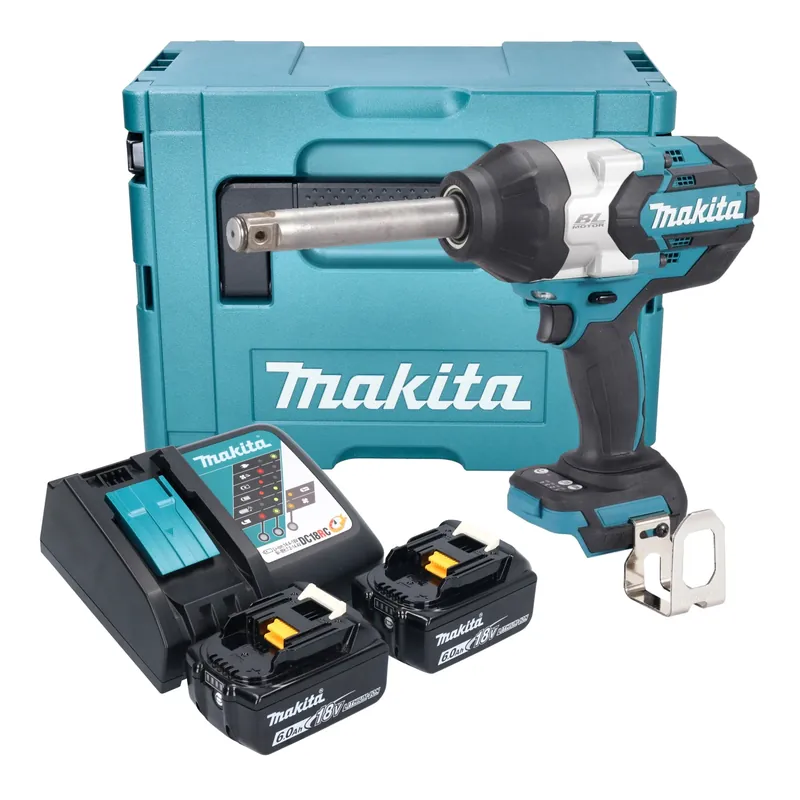 Expressversand Makita DTW 1005 RGJ Akku Schlagschrauber 18 V 1360 Nm 3/4" Brushless + 2x Akku 6,0 Ah + Ladegerät + Makpac