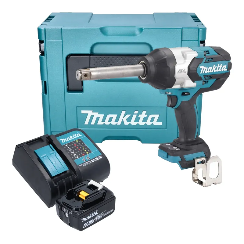 Makita DTW 1005 ST1J Akku Schlagschrauber 18 V 1360 Nm 3/4" Brushless + 1x Akku 5,0 Ah + Ladegerät + Makpac Jetzt Kaufen