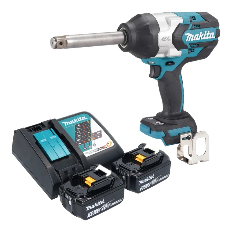 Bestpreis Makita DTW 1005 RF Akku Schlagschrauber 18 V 1360 Nm 3/4" Brushless + 2x Akku 3,0 Ah + Ladegerät