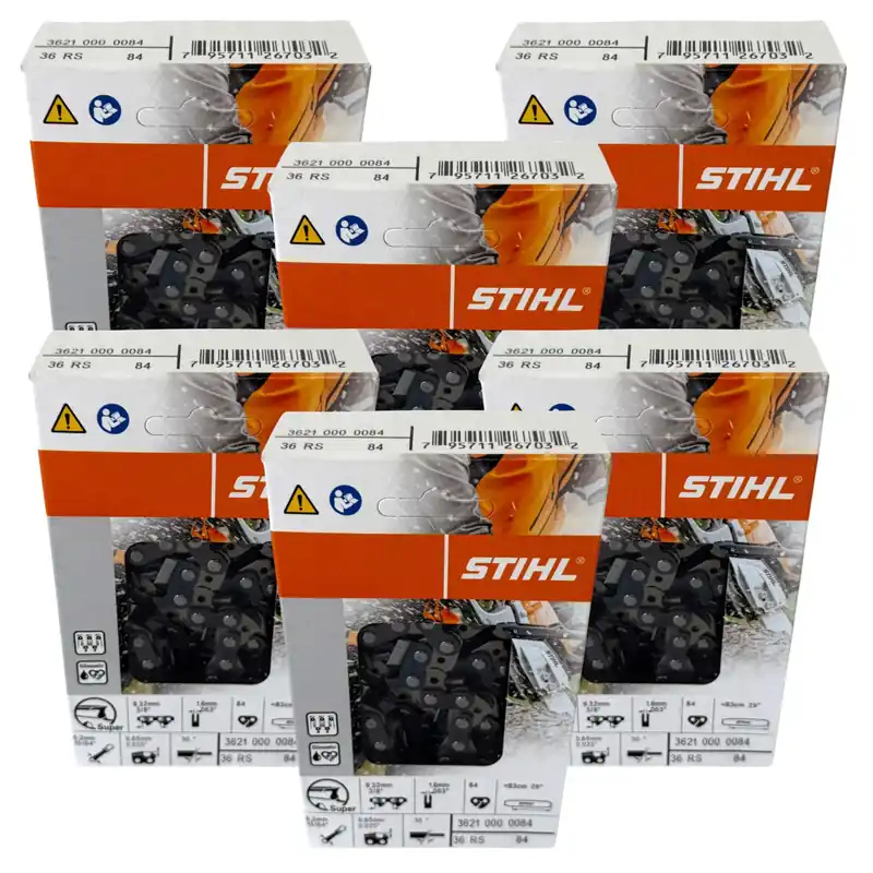 Billig Stihl 6x 3/8" Rapid Super (RS) Sägekette 63 cm 3/8" 1,6 mm 6 Stück ( 6x 36210000084 )