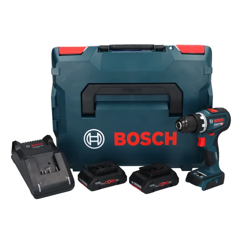 Bosch GSR 18V-90 C Professional Akku Bohrschrauber 18 V 64 Nm Brushless ( 06019K6005 ) + 2x ProCORE Akku 4,0 Ah + Ladegerät + GCY 42 + L-Boxx Sale