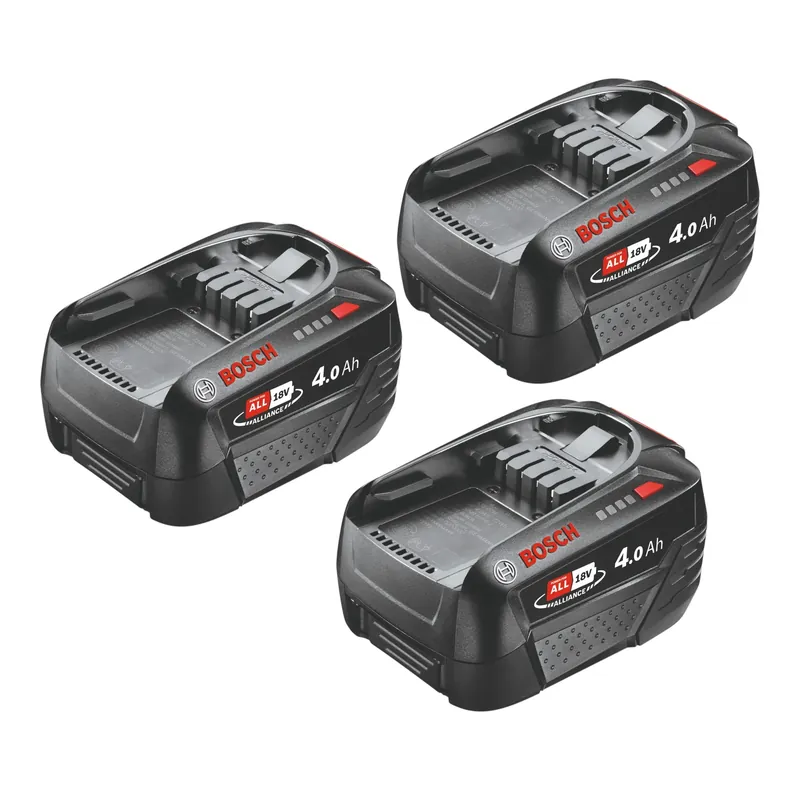 Bosch 3x PBA 18V 4.0Ah W-C Akku 18 V 4,0 Ah POWER FOR ALL ( 3x 1600A011T8 ) Zertifiziert
