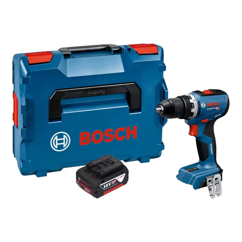 Bosch GSR 18V-65 Professional Akku Bohrschrauber 18 V 63 Nm Brushless + 1x Akku 5,0 Ah + L-Boxx - ohne Ladegerät Geprüft