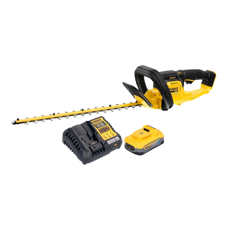 Solange Der Vorrat Reicht Dewalt DCMHT 563 H1 Akku Heckenschere 18 V 55 cm + 1x Powerstack Akku 5,0 Ah + Ladegerät