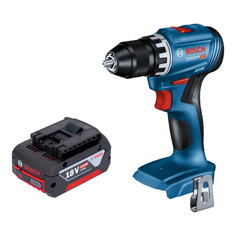 Bosch GSR 18V-45 Professional Akku Bohrschrauber 18 V 45 Nm Brushless + 1x Akku 4,0 Ah - ohne Ladegerät Beliebt