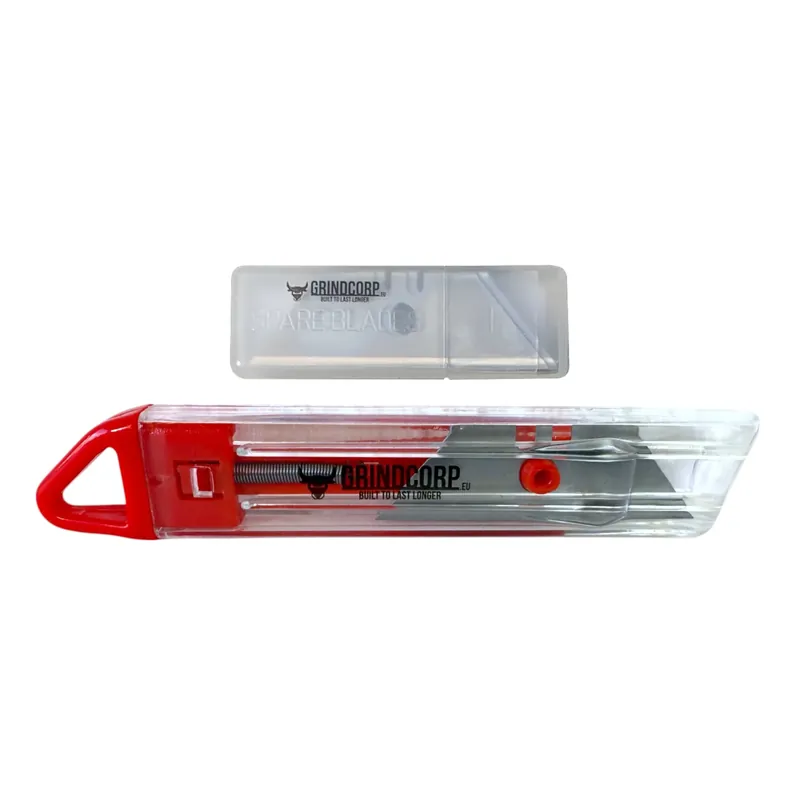 Grindcorp SafeCut Eco Sicherheitsmesser mit Trapezklinge ( 1008814 ) + 10x Ersatzklinge Super-Preis