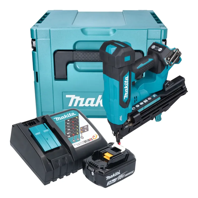 Bestpreis Makita DBN 610 RF1J Akku Stauchkopfnagler 18 V 32 - 64 mm Brushless + 1x Akku 3,0 Ah + Ladegerät + Makpac