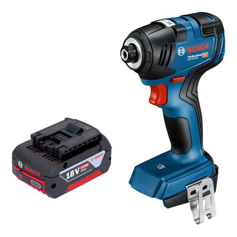 Bosch GDR 18V-200 Professional Akku Drehschlagschrauber 18 V 200 Nm Brushless + 1x Akku 4,0 Ah - ohne Ladegerät Abverkauf