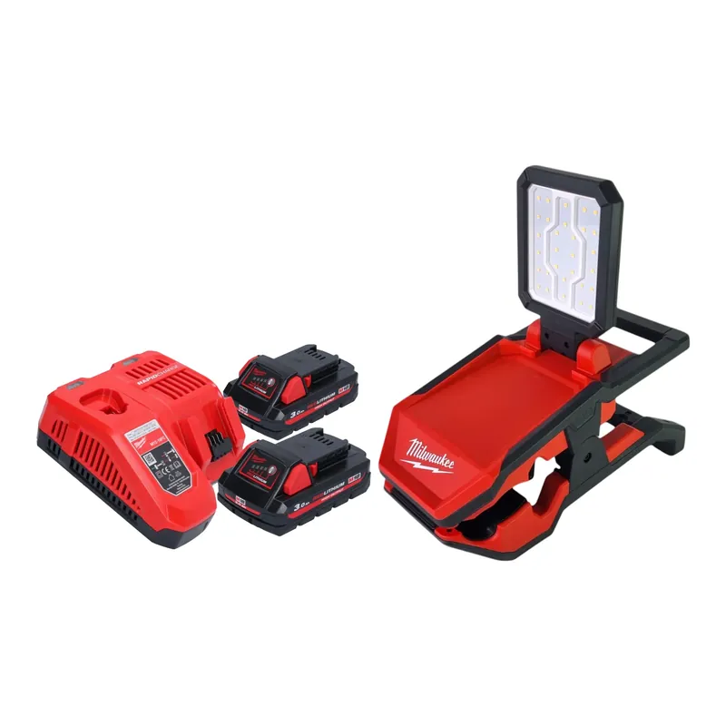 Preisreduziert Milwaukee M18 PAL2-302 Akku Leuchte 18 V 2000 lm IP20 + 2x Akku 3,0 Ah + Ladegerät