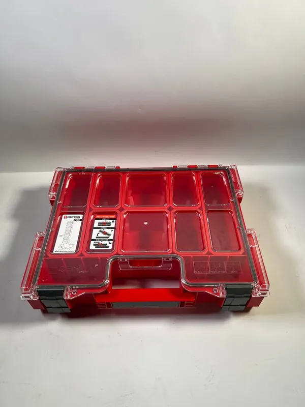 Qbrick System PRO Organizer 300 RED ULTRA HD stapelbar 452 x 358 x 110 mm 9 l IP54 mit 8 Inlays - Unvollständig Markenware
