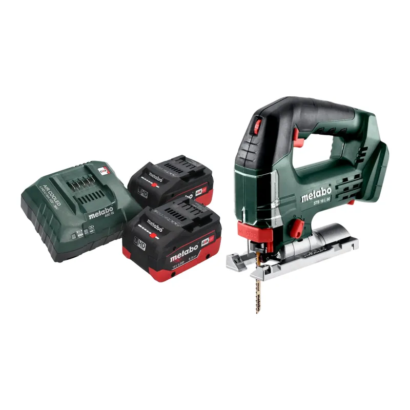 Bestseller Metabo STB 18 L 90 Akku Stichsäge 18 V 90 mm + 2x LiHD Akku 5,5 Ah + Ladegerät