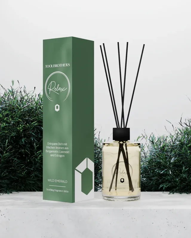 Toolbrothers RELAX Raumduft - WILD EMERALD mit Bergamotte, Lavendel und Estragon - 200 ml Wochenendangebot