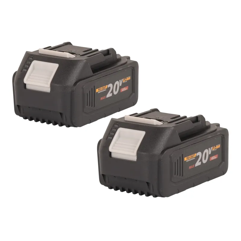 Zertifiziert Procraft 2x 20/4 Akku 20 V 4,0 Ah / 4000 mAh Li-ion mit Ladestandsanzeige