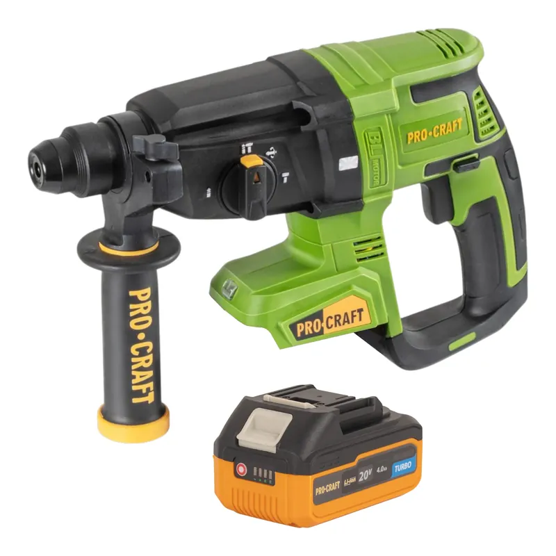 Procraft PHA40bb Akku Bohrhammer 20 V 2,6 J SDS plus Brushless + 1x Akku 4,0 Ah - ohne Ladegerät Finale Aktion