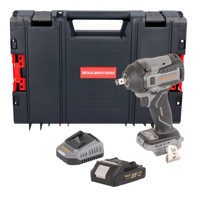 Procraft Industrial IW550Abb Akku Schlagschrauber 20 V 550 Nm 1/2" + 1x Akku 2,0 Ah + Ladegerät + RHINO Toolcase Neu Im Sortiment