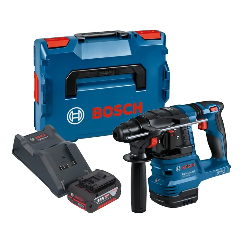 Beliebt Bosch GBH 18V-22 Professional Akku Bohrhammer 18 V 1,9 J SDS Plus Brushless + 1x Akku 4,0 Ah + Ladegerät + L-Boxx