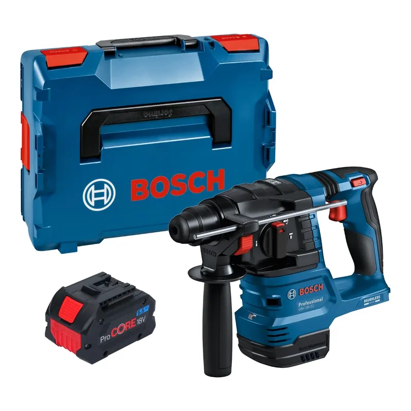 Bosch GBH 18V-22 Professional Akku Bohrhammer 18 V 1,9 J SDS Plus Brushless + 1x ProCORE Akku 5,5 Ah + L-Boxx - ohne Ladegerät Jetzt Kaufen