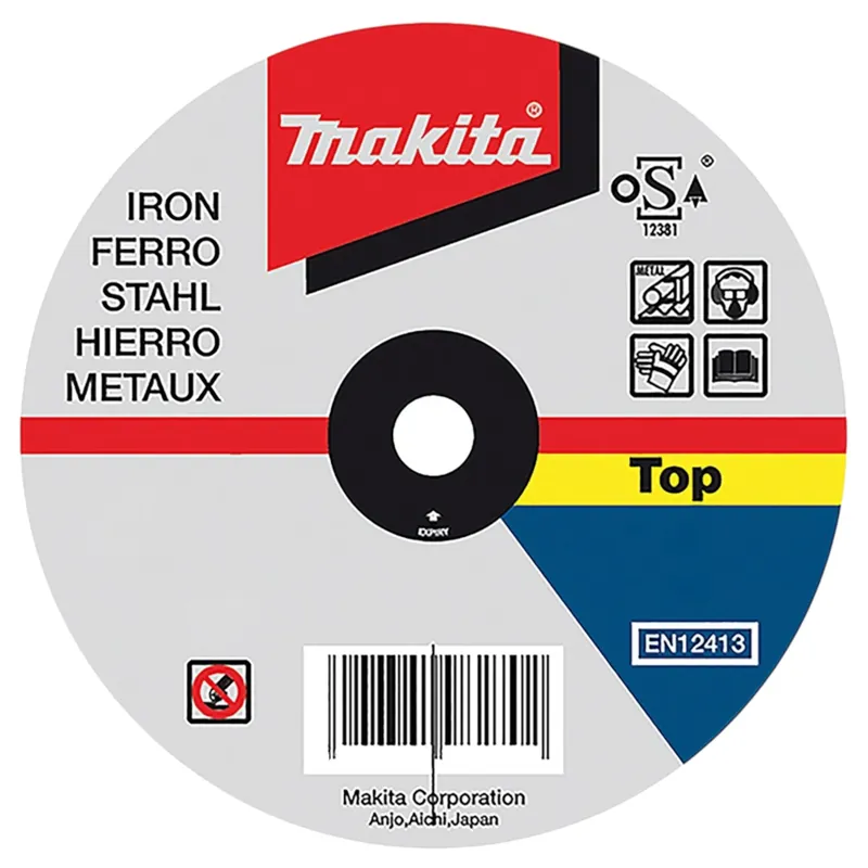 Makita Trennscheibe Stahl 125 x 22,23 x 1 mm ( P-53023 ) A60R Körnung 1 Stück für Winkelschleifer Beliebt