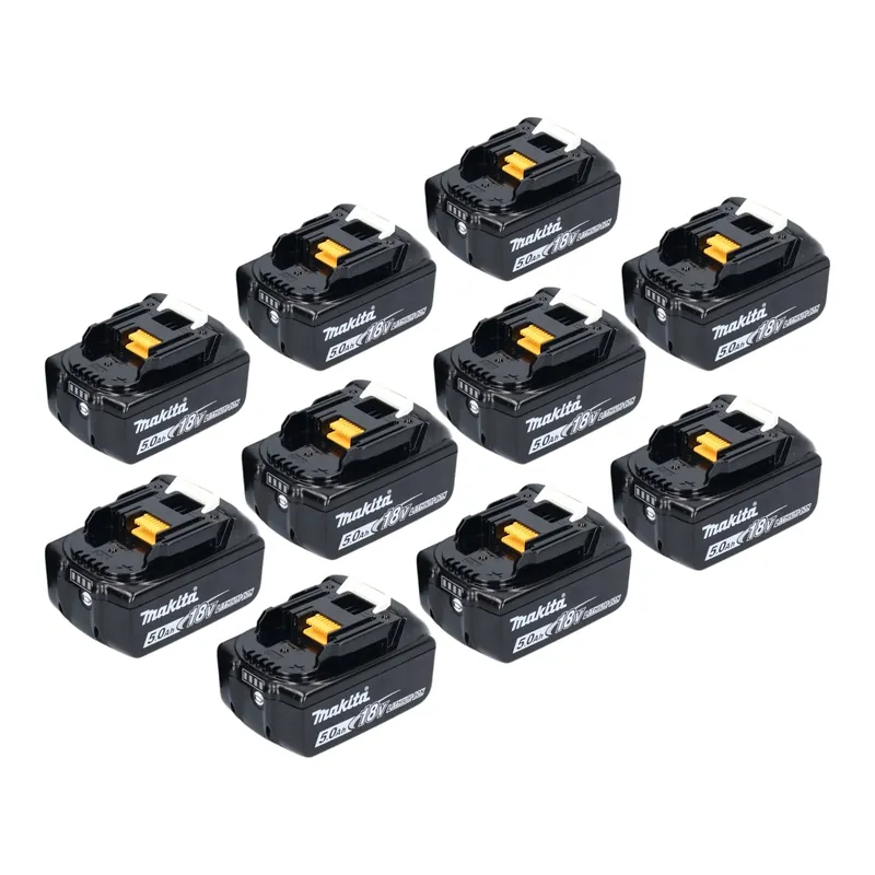 Makita Akku Set 10x BL 1850 B 18 V 5,0 Ah / 5000 mAh Li-Ion Akku ( 10x 197280-8 ) Neu Im Sortiment