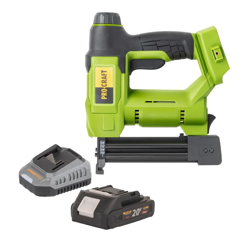Procraft PEH20 Akku Tacker 20 V 15 - 32 mm + 1x Akku 2,0 Ah + Ladegerät Schnäppchen