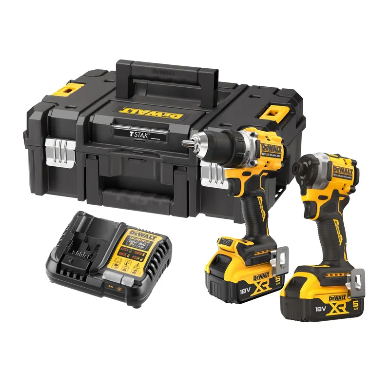 DeWalt DCK 2051 P2T Akku Kombo Kit 18 V + DCD 800 Bohrschrauber 90 Nm + DCF 850 Schlagschauber 205 Nm 1/4" + 2x Akku 5,0 Ah + Ladegerät Aktuell