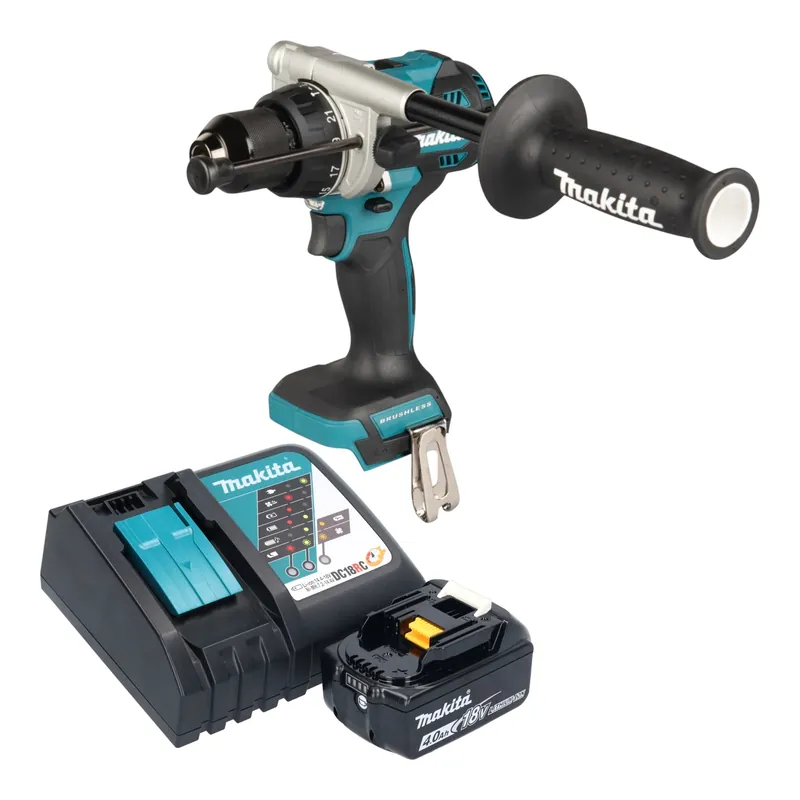Nur Für Kurze Zeit Makita DHP 492 RM1 Akku Schlagbohrschrauber 18 V 141 Nm Brushless + 1x Akku 4,0 Ah + Ladegerät