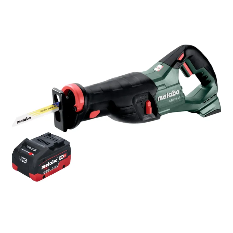 Metabo SSEP 18 LT Akku Säbelsäge 18 V 32 mm + 1x LiHD Akku 5,5 Ah - ohne Ladegerät Preisknaller