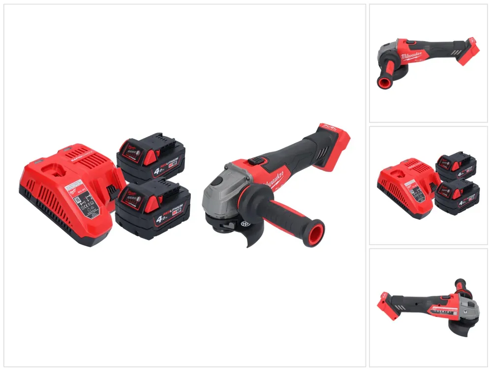 Bestseller Milwaukee M18 FSAG115X-402 Akku Winkelschleifer 18 V 115 mm Brushless + 2x Akku 4,0 Ah + Ladegerät