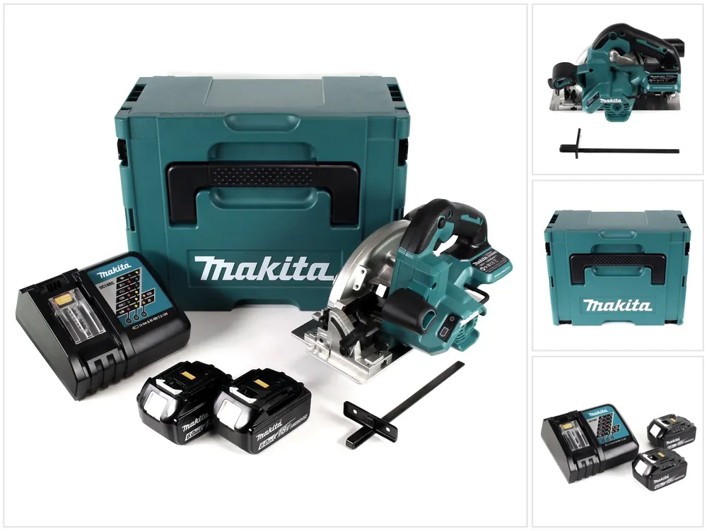 Kracherpreis Makita DHS 660 RGJ Akku Handkreissäge 18 V 165 mm im Makpac + 2 x 6,0 Ah Akku + Ladegerät