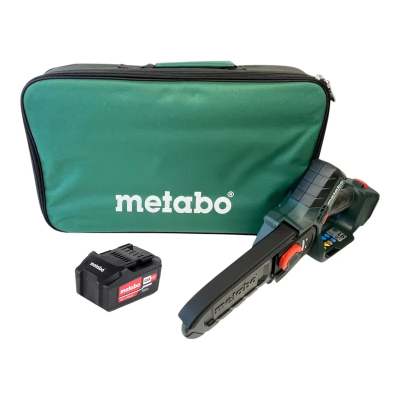 Saisonangebot Metabo MS 18 LTX 15 Akku Gehölzsäge 18 V 15 cm 5 m/s + 1x Akku 5,2 Ah + Tasche - ohne Ladegerät