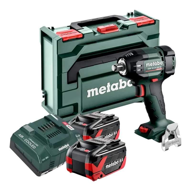 Metabo SSW 18 LTX 550 BL Akku Schlagschrauber 18 V 550 Nm Brushless + 2x LiHDX Akku 8,0 Ah + Ladegerät + metaBOX Jetzt Bestellen