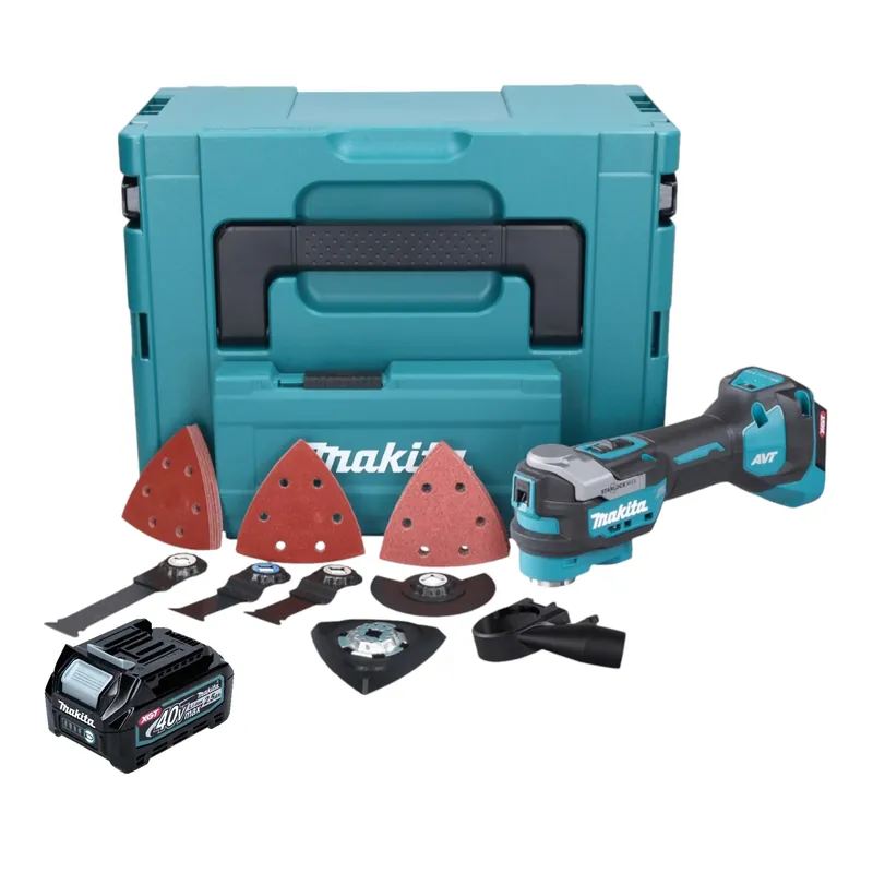 Makita TM 001 GD103 Akku Multifunktionswerkzeug 40 V max. Starlock Max Brushless + 1x Akku 2,5 Ah + 37 tlg. Zubehörset + Makpac - ohne Ladegerät Jetzt Kaufen