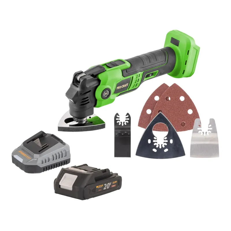 Echt Procraft PMT22bb Akku Multifunktionswerkzeug 20 V Brushless + 1x Akku 2,0 Ah + Ladegerät