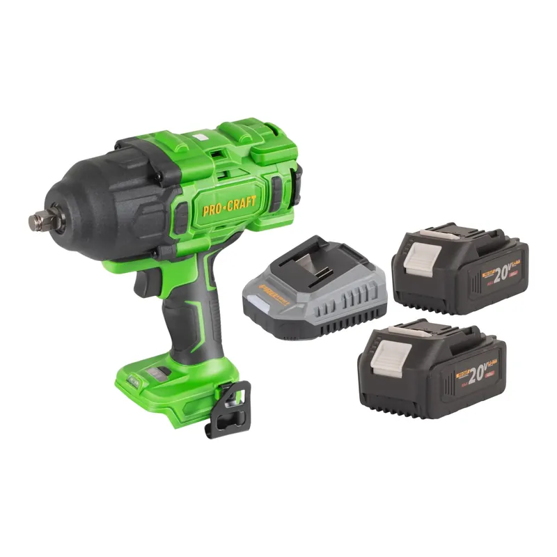 Nur Heute Procraft PWA80bb Akku Schlagschrauber 20 V 1600 Nm 1/2" Brushless + 2x Akku 4,0 Ah + Ladegerät