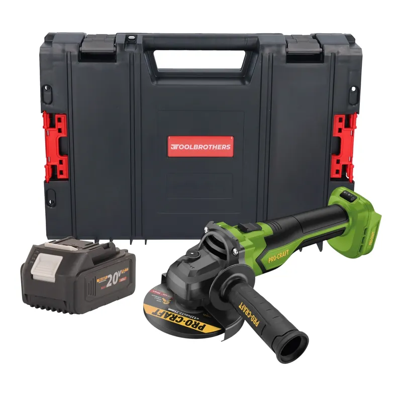 Procraft PGA22-BB Akku Winkelschleifer 20 V 125 mm Brushless + 1x Akku 4,0 Ah + RHINO Toolcase - ohne Ladegerät Bestseller