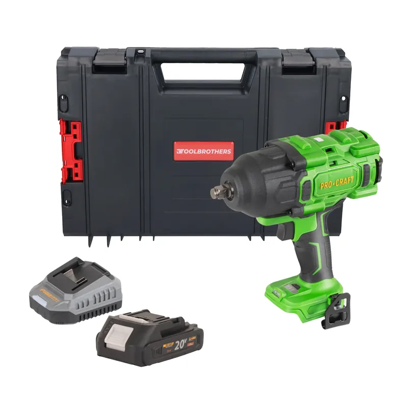 Angebot Procraft PWA80bb Akku Schlagschrauber 20 V 1600 Nm 1/2" Brushless + 1x Akku 2,0 Ah + Ladegerät + RHINO Toolcase