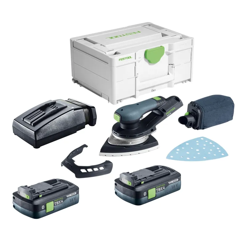 Sonderaktion Festool DTSC 200-Basic Akku Deltaschleifer 18 V 145 x 195 mm Brushless + 2x Akku 4,0 Ah + Ladegerät + Systainer