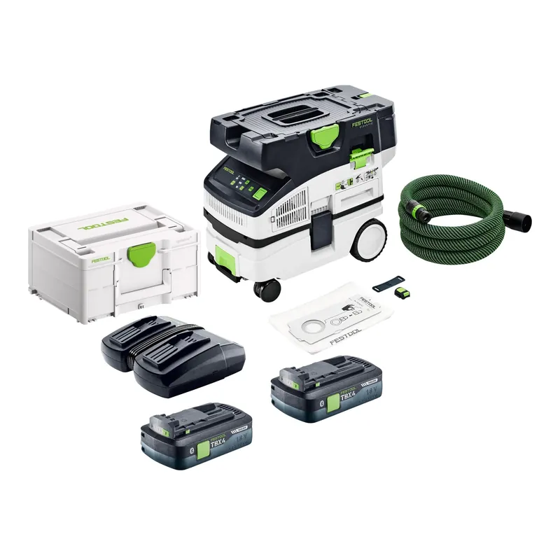 Festool CTLC MINI I-Basic Akku Absaugmobil 36 V ( 2x 18 V ) Staubklasse L + 2x Akku 4,0 Ah + Doppelladegerät + Systainer Knallerangebot