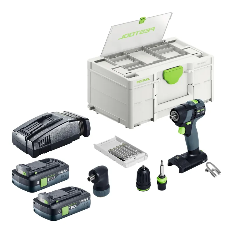 Angebot Festool TXS 18-Basic-Set Akku Bohrschrauber 18 V 40 Nm Brushless + 2x Akku 4,0 Ah + Schnellladegerät + Systainer