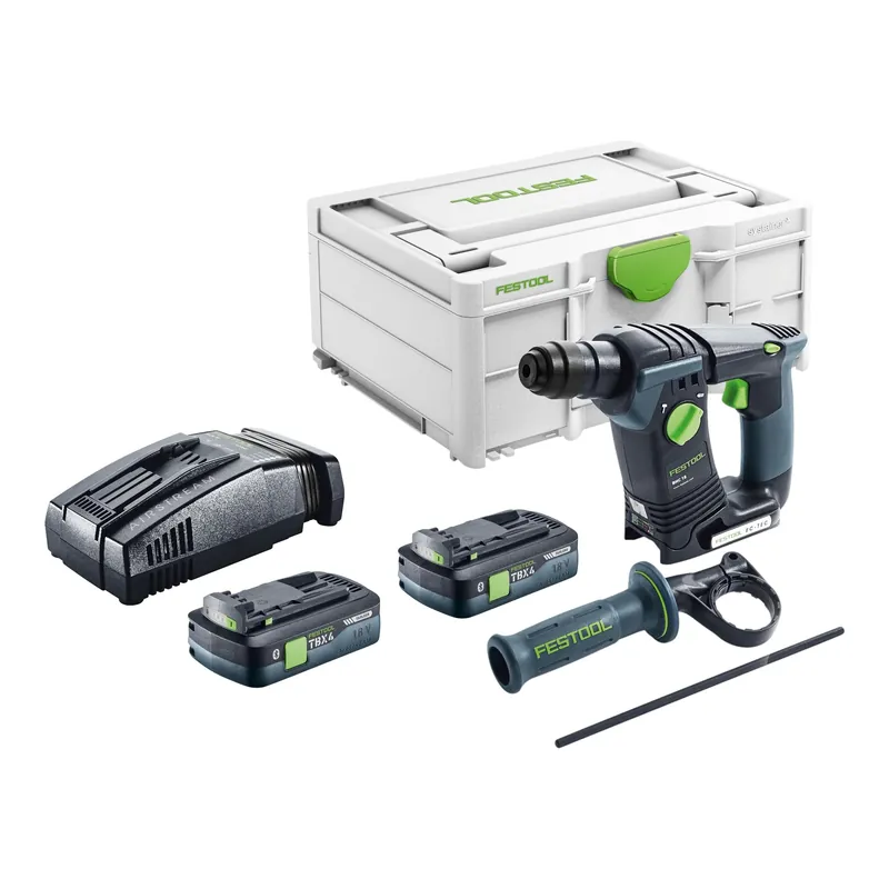 Top-Preis Festool BHC 18-Basic Akku Bohrhammer 18 V 1,8 J SDS Plus Brushless + 2x Akku 4,0 Ah + Schnellladegerät + Systainer