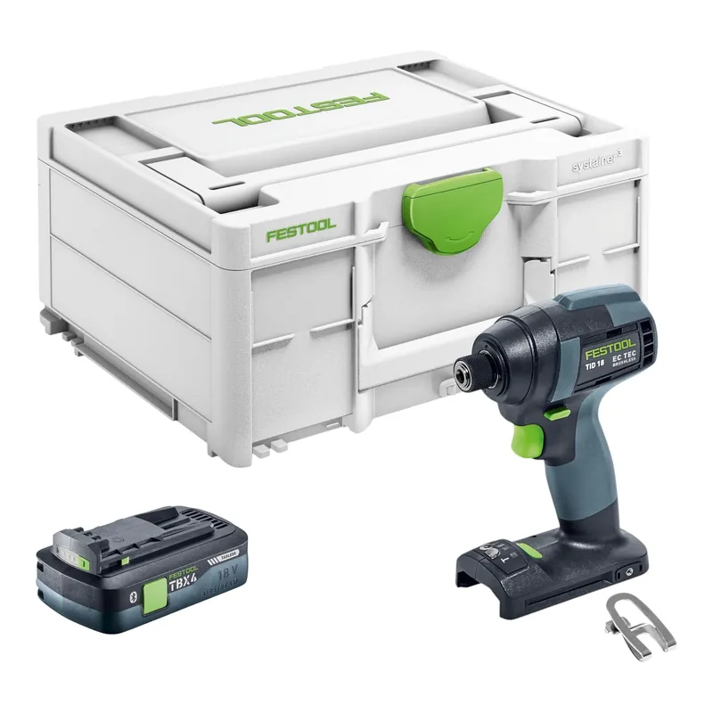 Festool TID 18-Basic Akku Schlagschrauber 18 V 180 Nm 1/4" Brushless + 1x Akku 4,0 Ah - ohne Ladegerät Markenprodukt